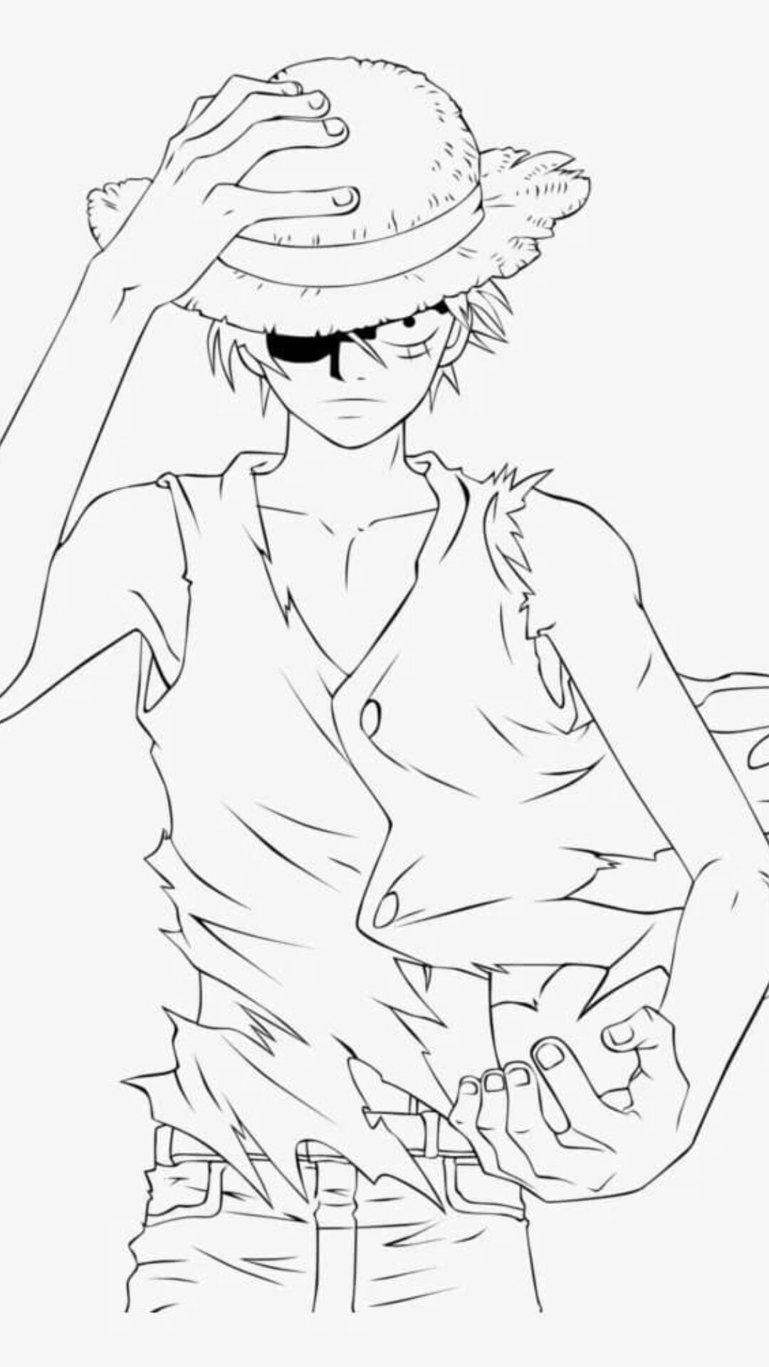 one piece luffy coloring pages