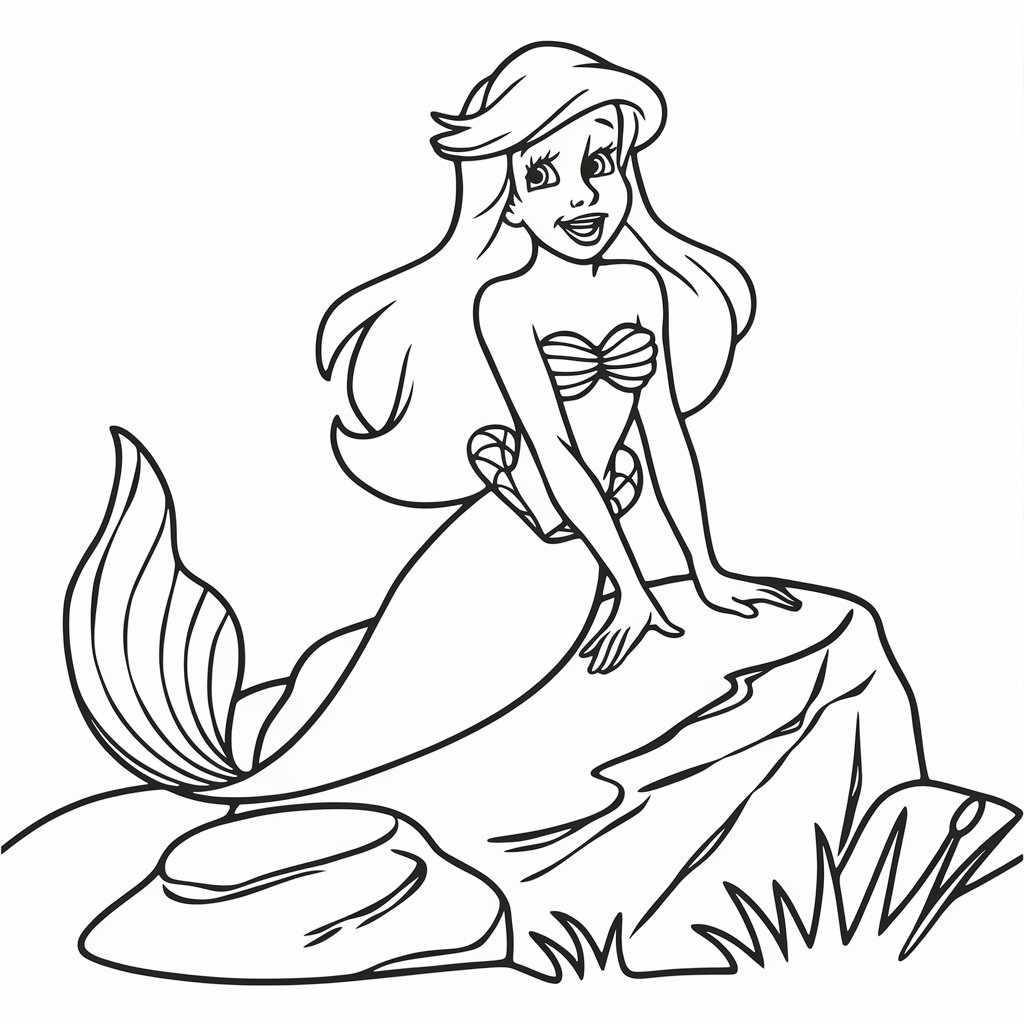 disney princess ariel coloring pages