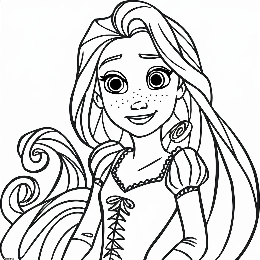 disney princess rapunzel coloring pages
