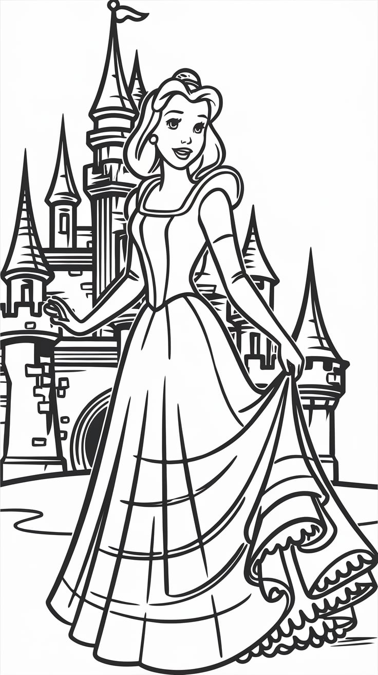 printable disney princess coloring pages
