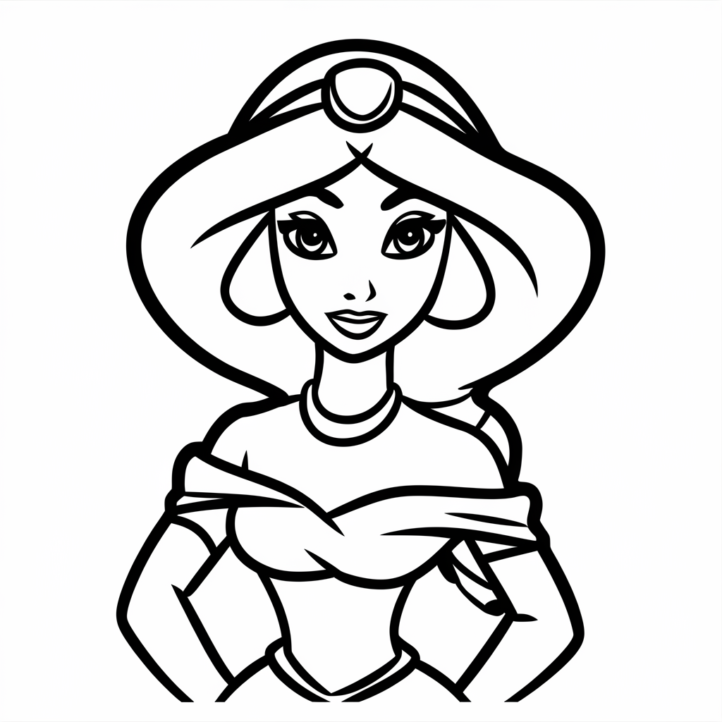 disney princess jasmine coloring pages