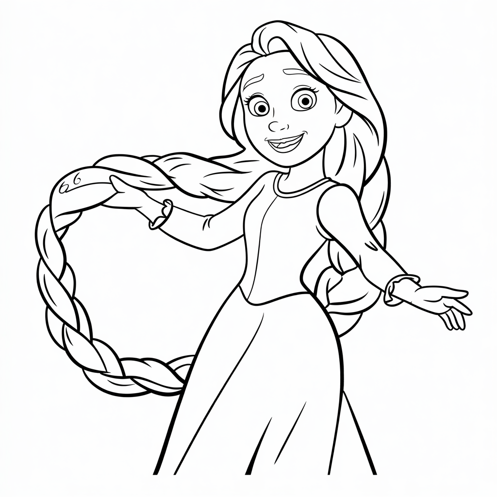 coloring pages of rapunzel