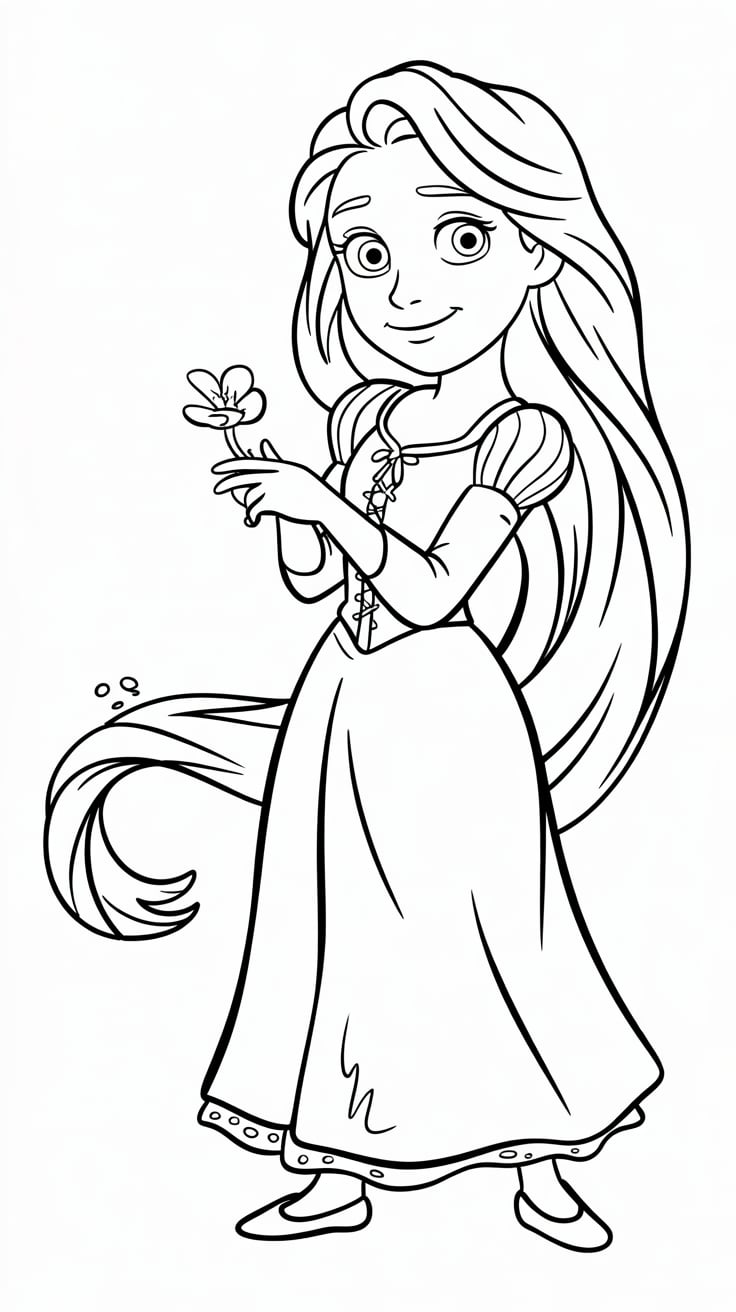free coloring pages rapunzel