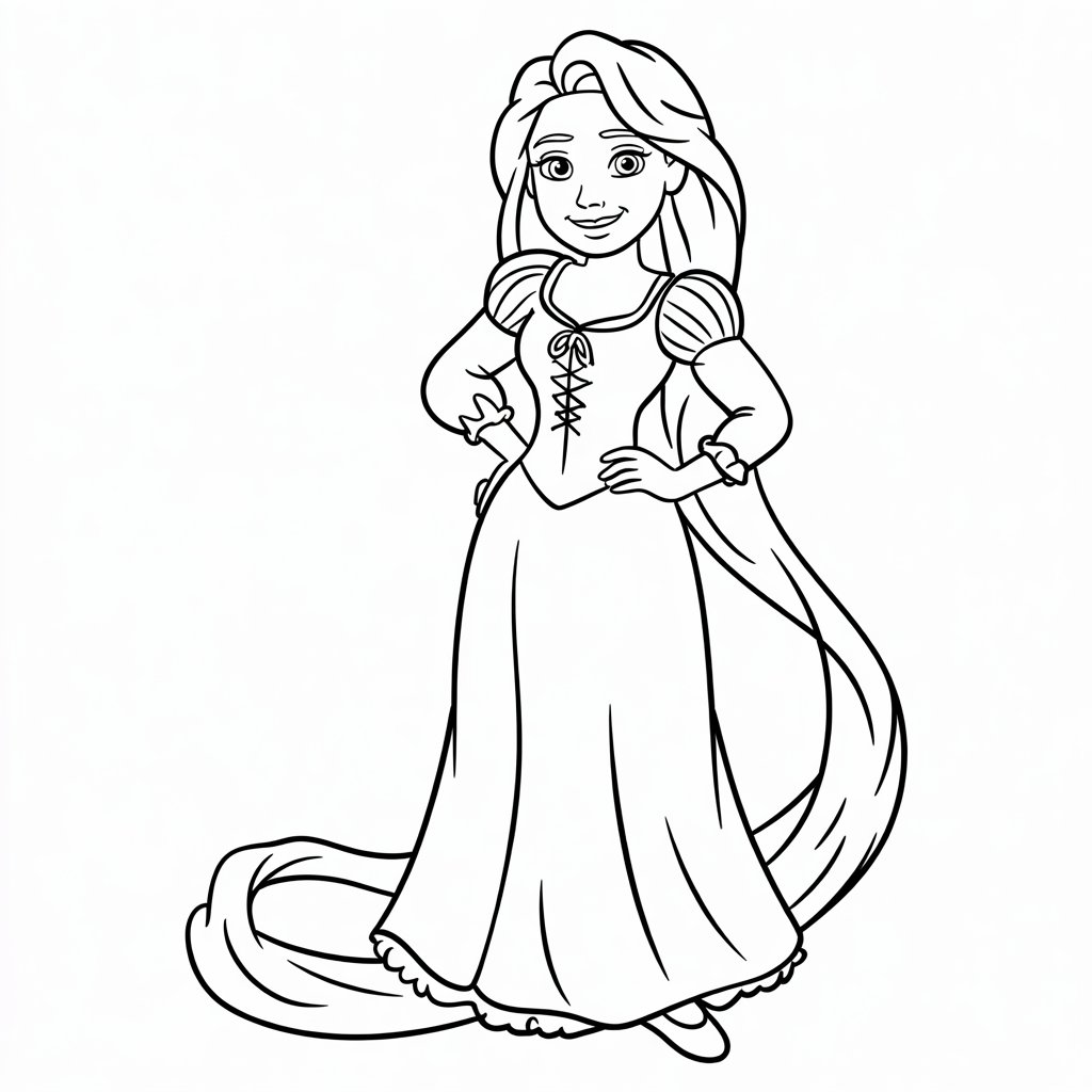 rapunzel printable coloring pages