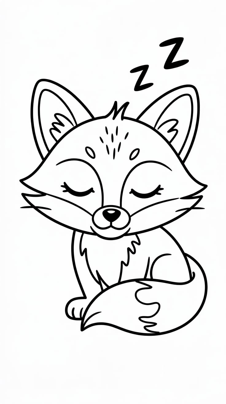 free fox coloring pages