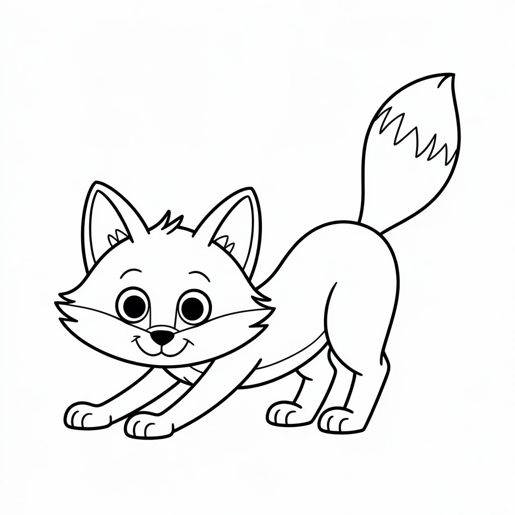 cute fox coloring page​
