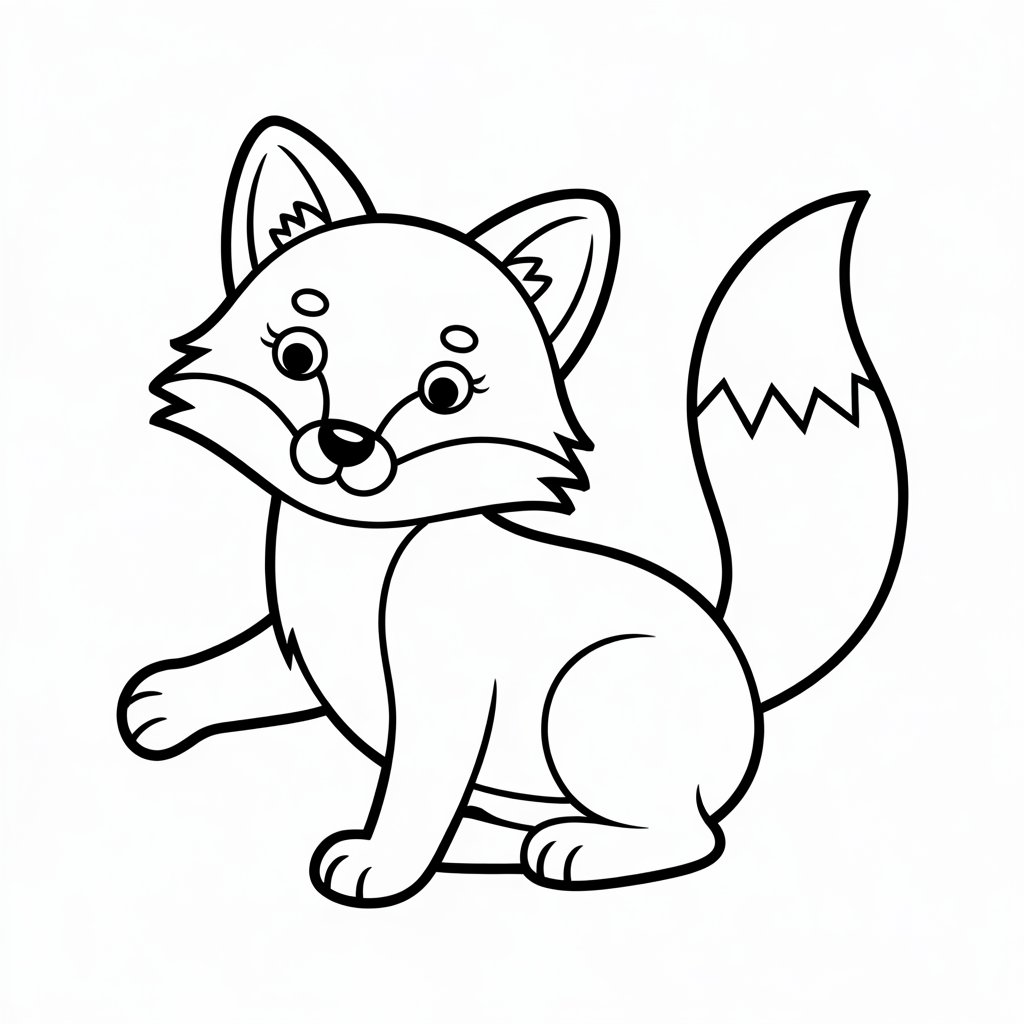 cute fox coloring pages