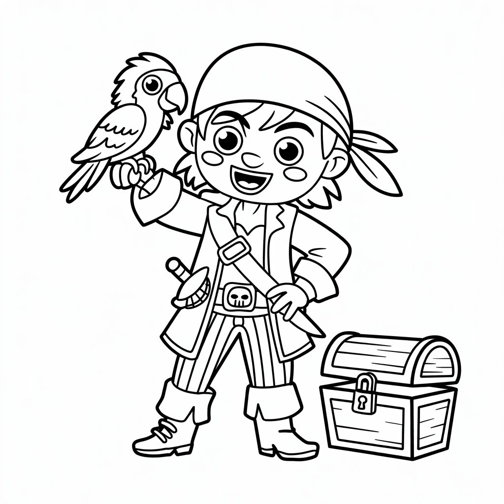 pirate coloring page