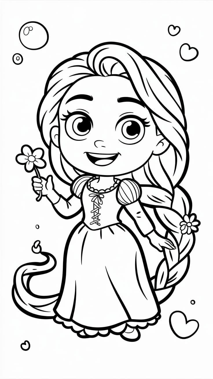 free rapunzel coloring pages