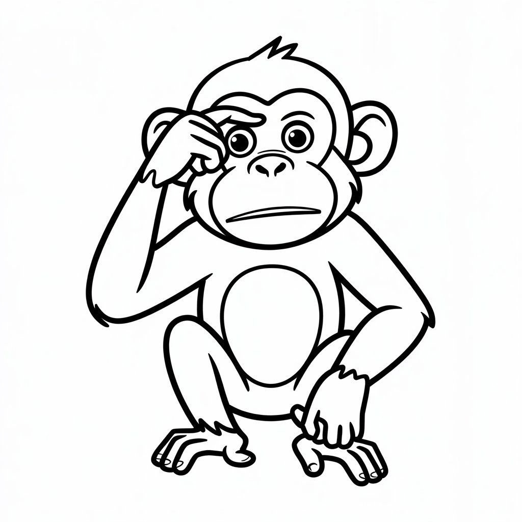coloring pages of monkeys