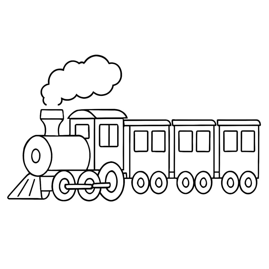 coloring pages of trains