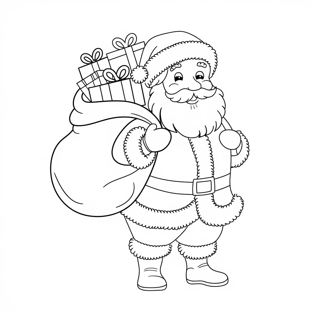 santa coloring page