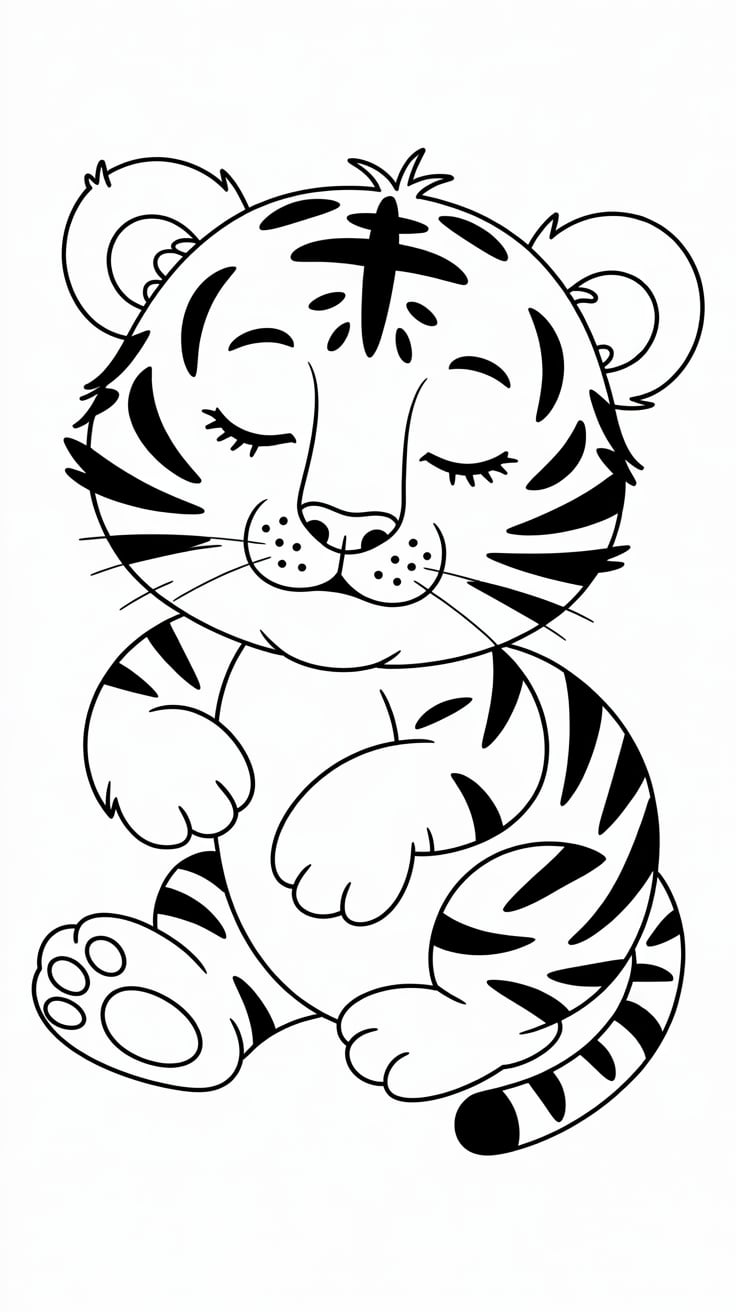 cute tiger coloring pages