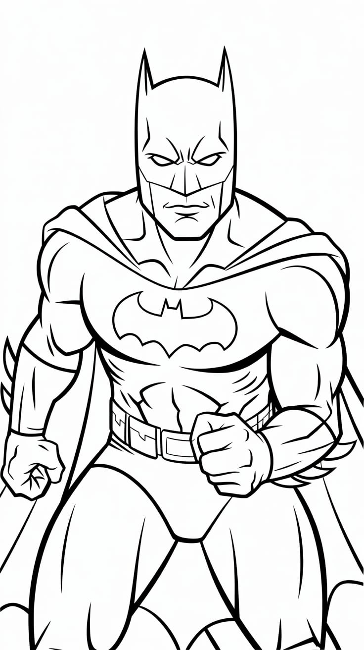batman color pages printable
