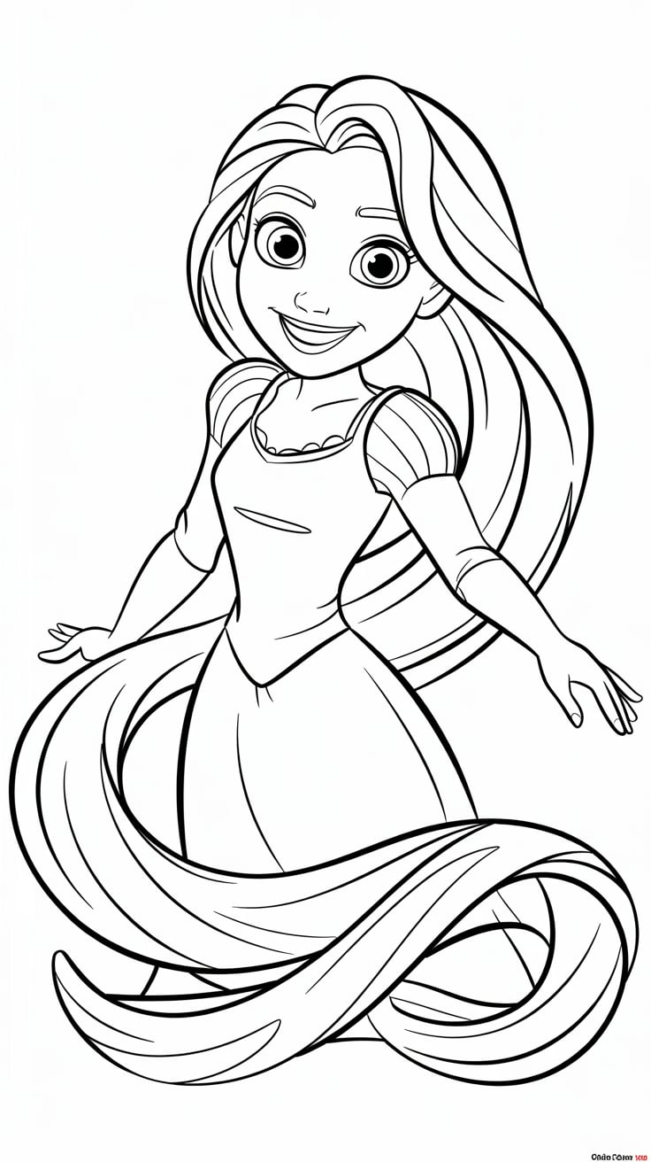 print rapunzel coloring pages