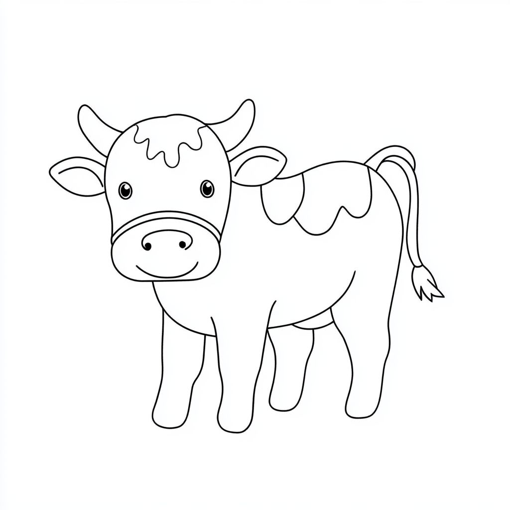 coloring page cow