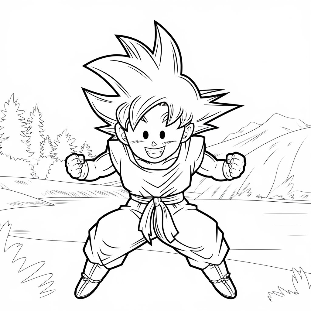dragon ball z coloring page
