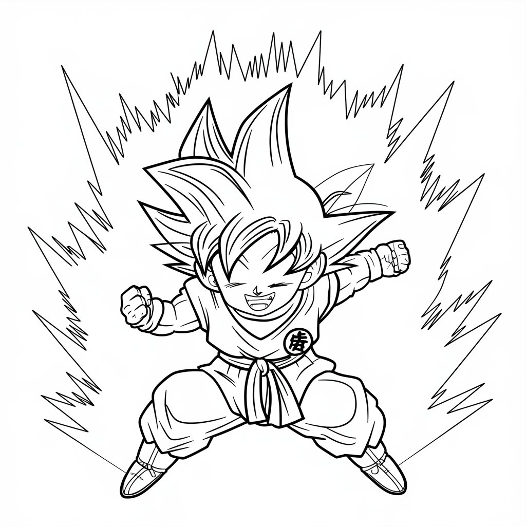 coloring pages dragon ball z goku