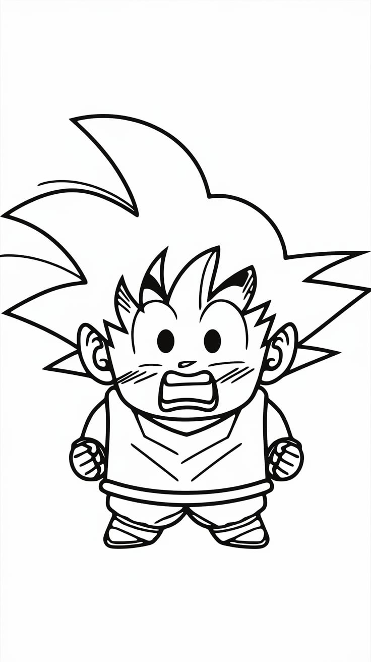 dragon ball z goku coloring pages printable