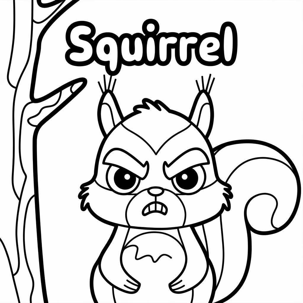 flying squirrel coloring page