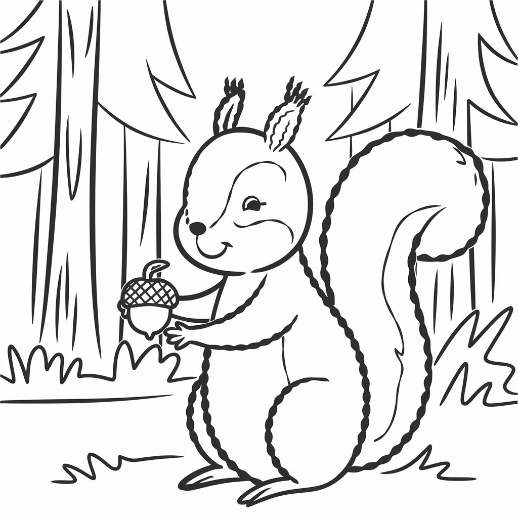 squirrel color page