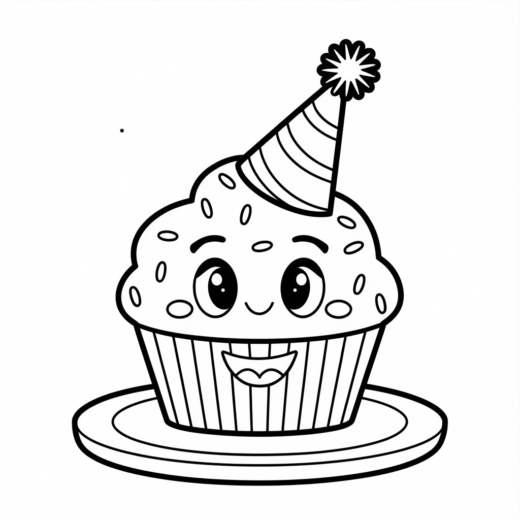 birthday party coloring page