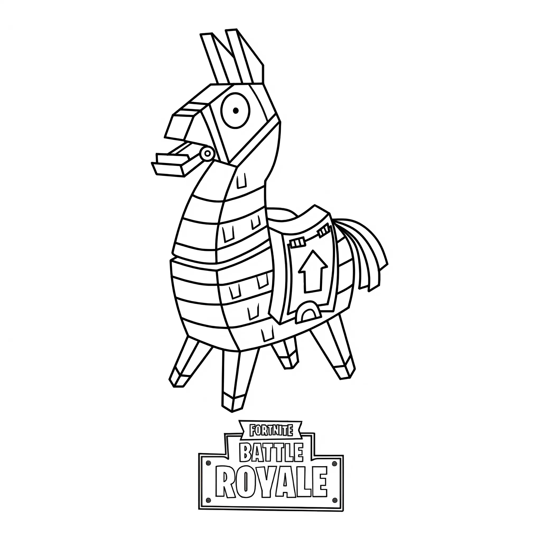 fortnite llama coloring page