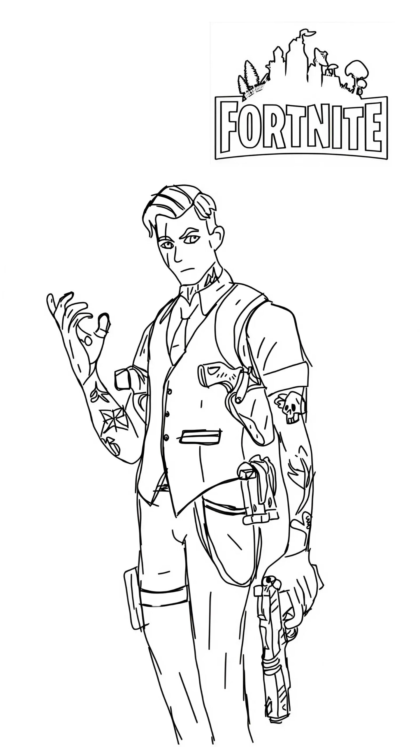 skin fortnite coloring pages