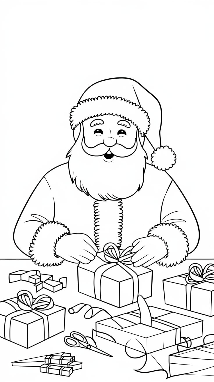 santa claus coloring page