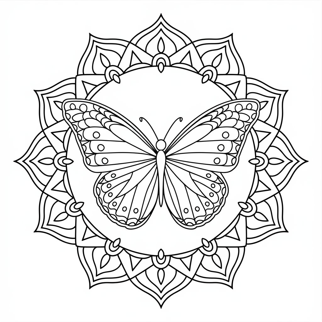 printable butterfly mandala coloring pagescoloring pages