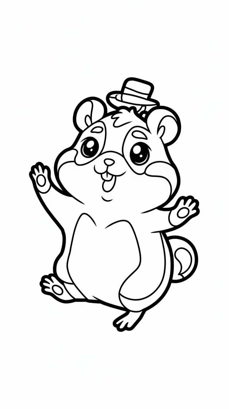 cartoon hamster coloring pages