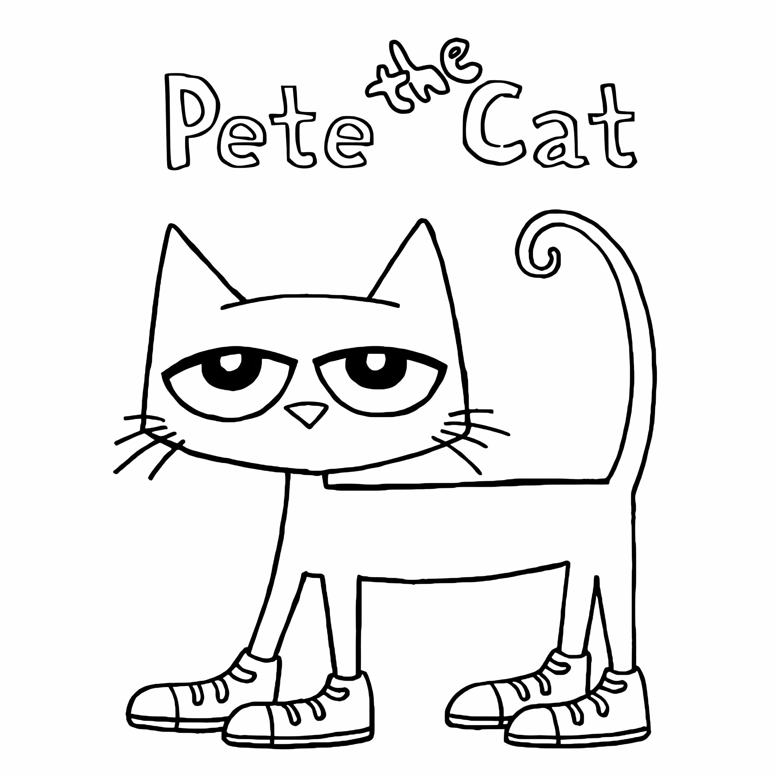 pete the cat coloring page
