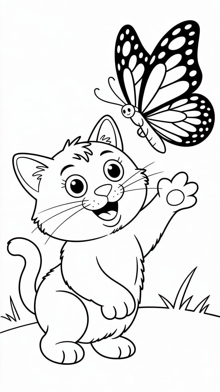 cat coloring page