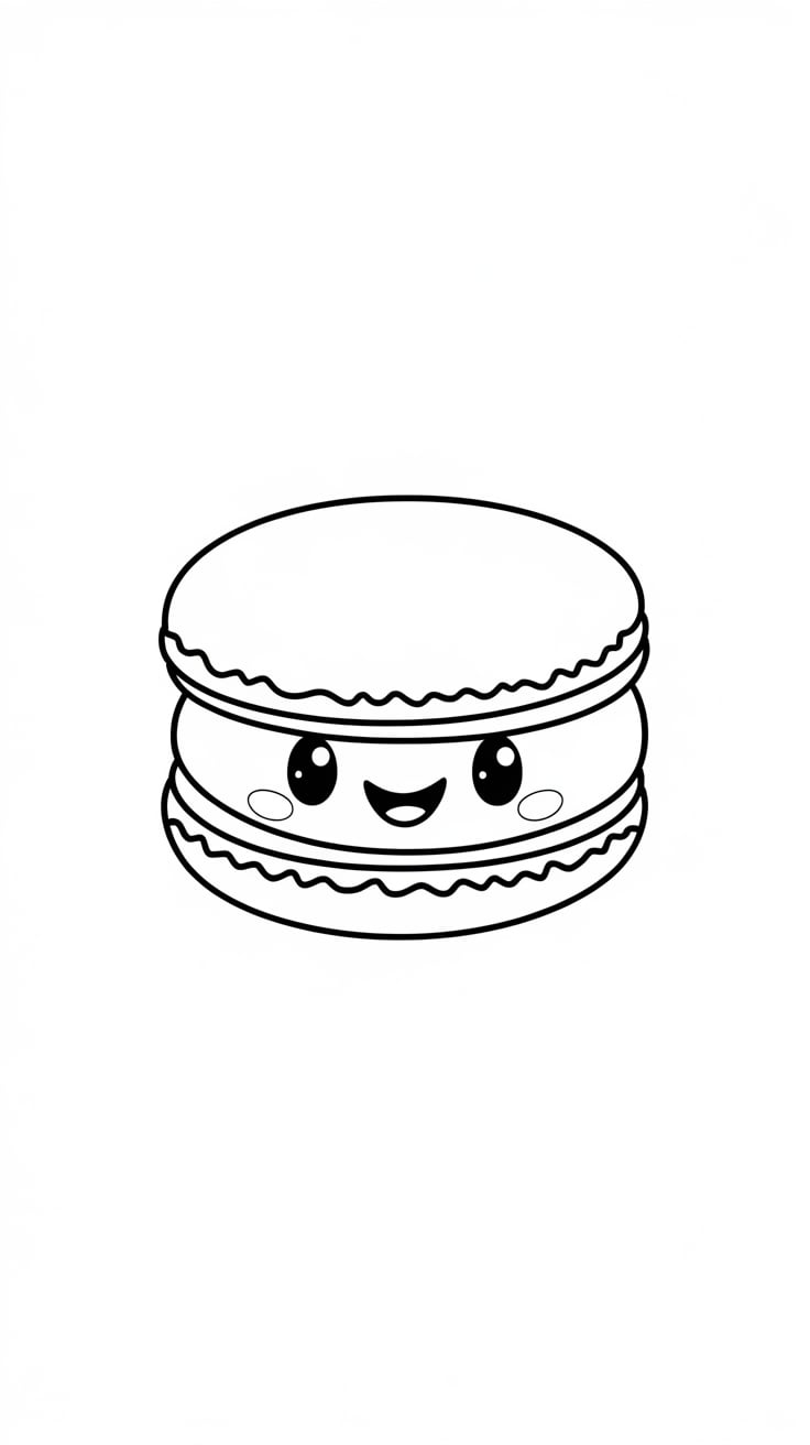 kawaii cute coloring pages food