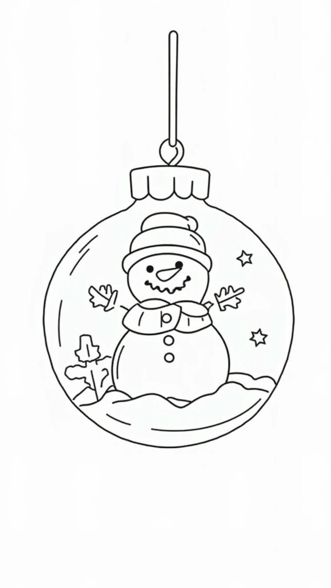 free printable christmas ornament coloring pages