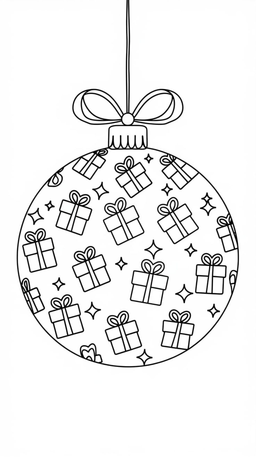 christmas ornament coloring page