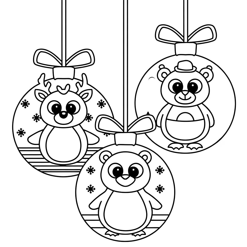 christmas ornaments coloring page