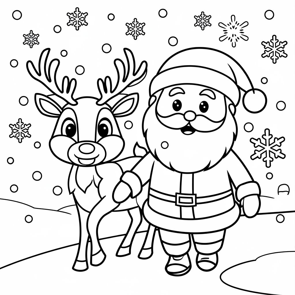 santa coloring pages