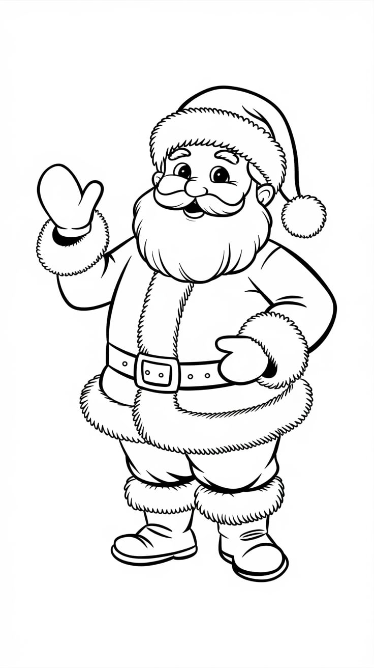 christmas santa coloring page