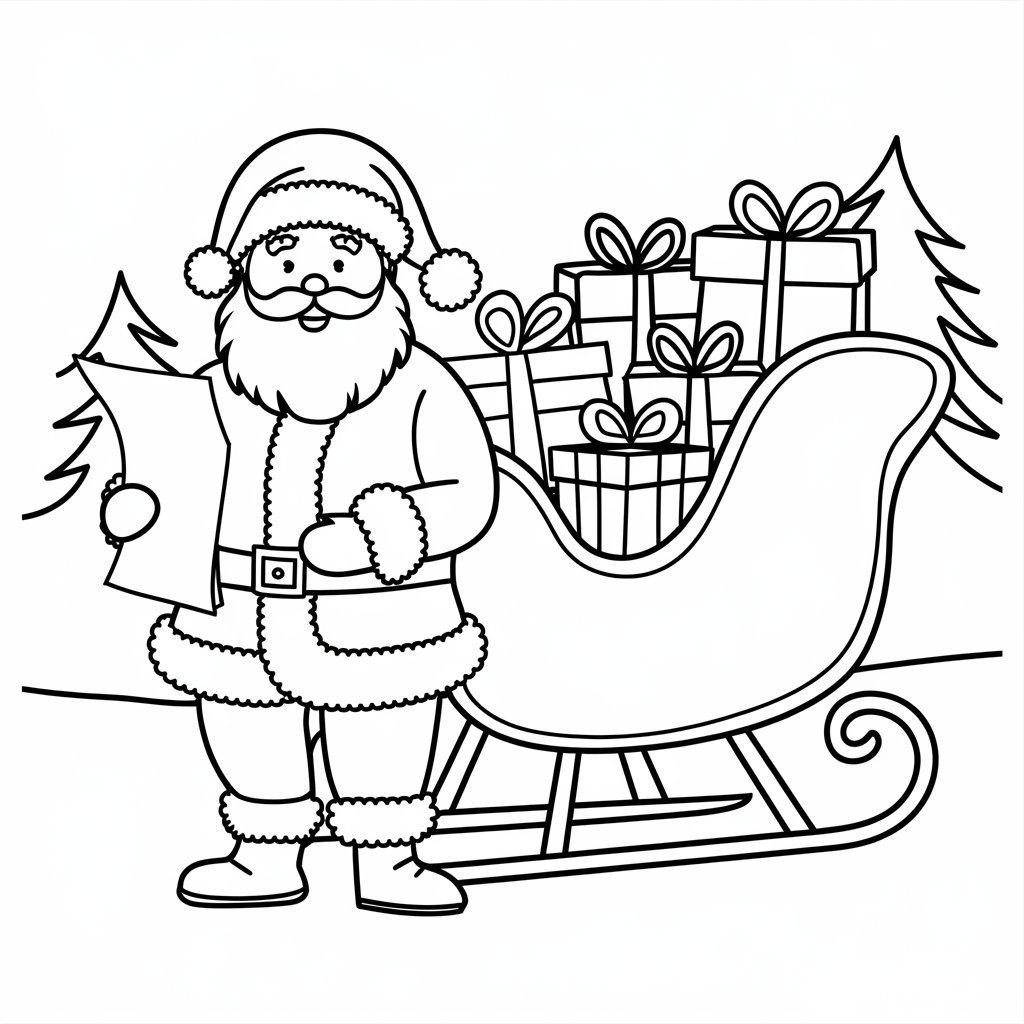 christmas coloring pages santa claus
