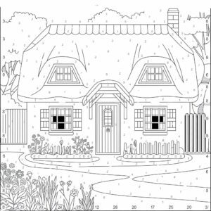 color by number coloring page