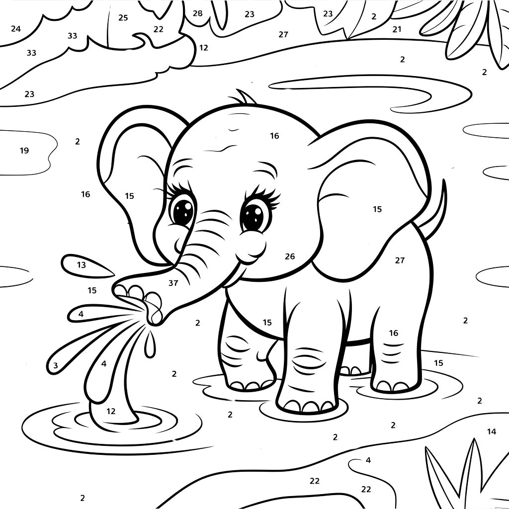 free printable color by number pages