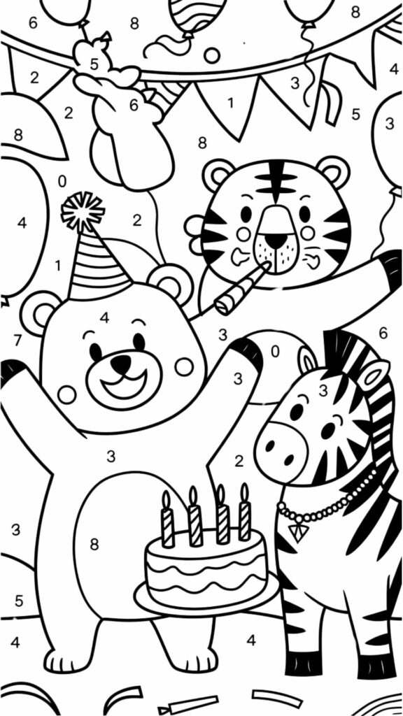 coloring pages by number printable
