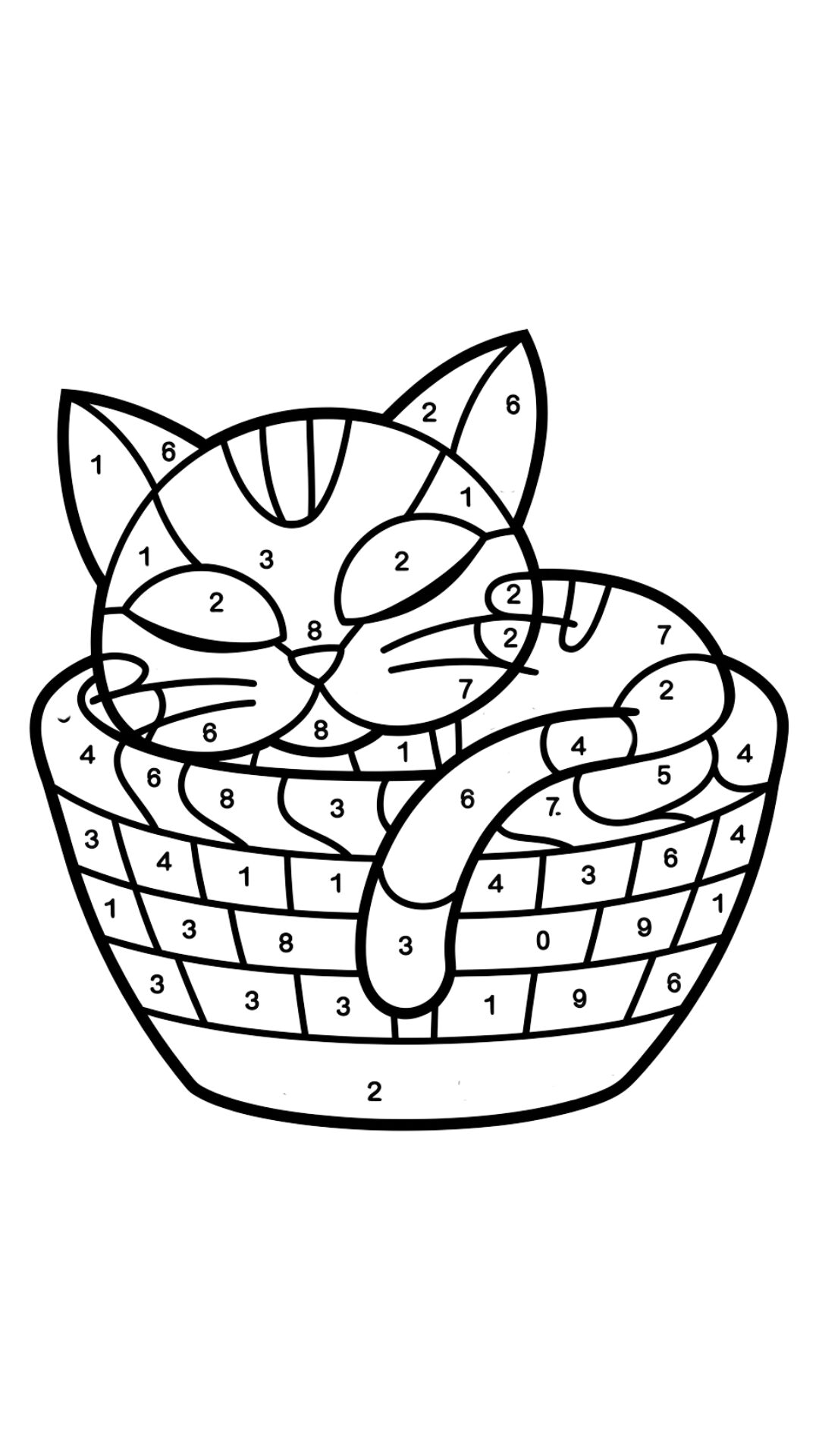 color by number coloring pages free