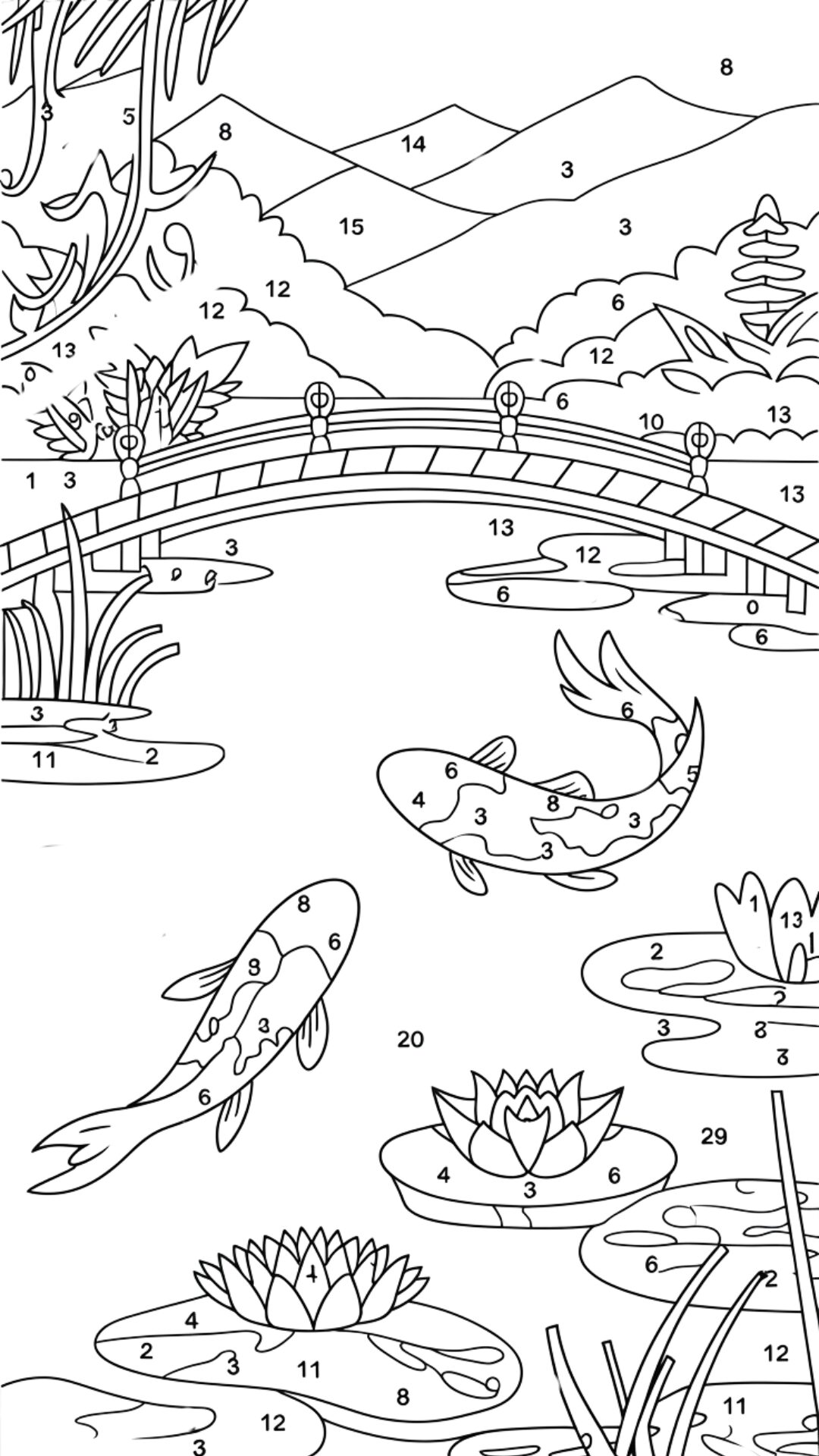 color by number coloring pages for adults