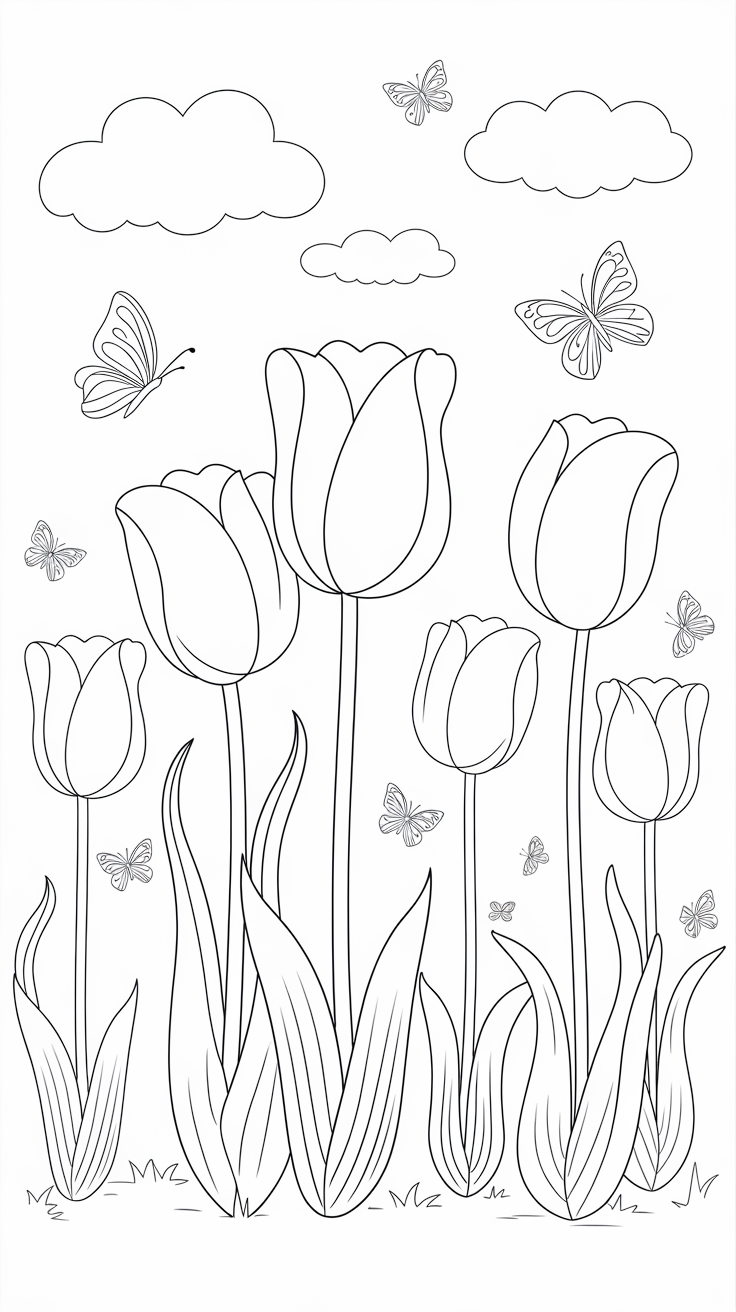 spring coloring pages printable pdf