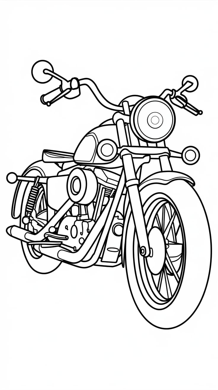 free coloring pages motorcycles