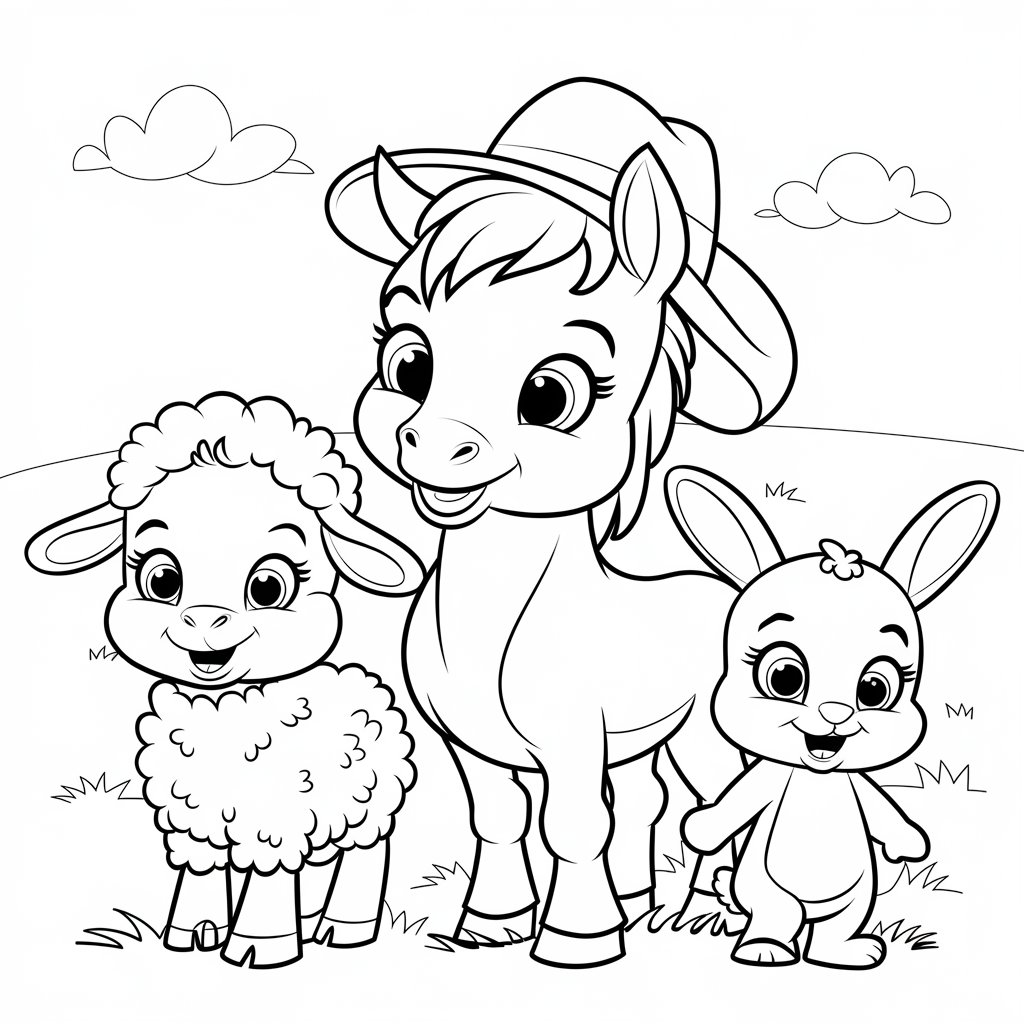 farm coloring page
