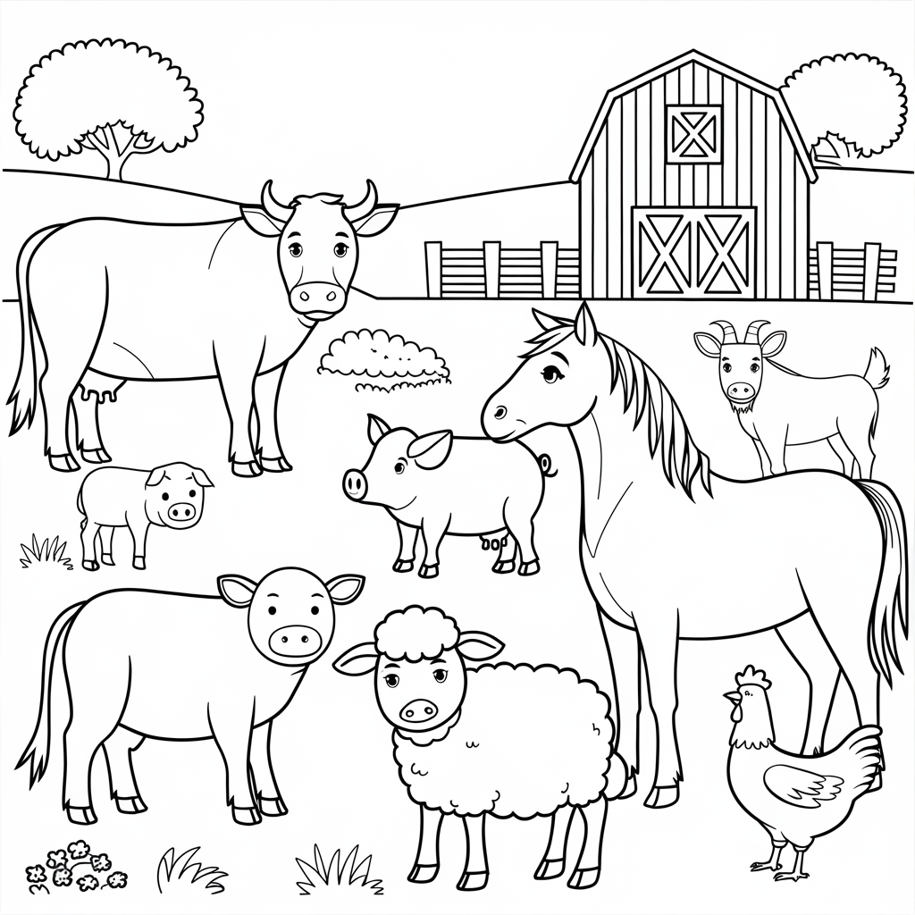 farmer coloring page