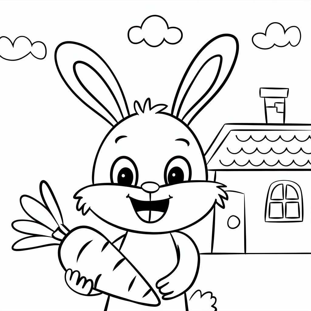 bunny rabbit coloring page
